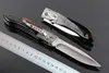 Pocket Folding Knife 440C 57HRC Satin Blade Steel&Wood Handle Outdoor Camping Tactical Fold Knives With Nylon Bag