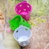 Multi Color Mini Tenn Candy Skopor med ihåliga hjärtor Bröllop PAILS Metal Bucket Sugar Box Party Favor Decoration ZA1379