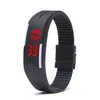 LED Digital Wrist Watch Ultra Thin Outdoor Sports rectangle Waterproof Gym Running touch screen Wristbands Rubber belt silicone bracelets