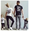 Familien-König-Königin-Buchstaben-Druck-T-Shirts, Mutter- und Tochter-Vater-Sohn-Kleidung, passende Prinzessin Prinz