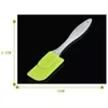 Mutfak malzemesi ile kişiselleştirilmiş silikon fırça spatula çerez spatula plastik saplı