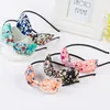 Moda Coreano Mulheres Floral Tecido Hoop Hair Bow Hairband Cocar Faixa de Cabelo # R49