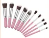 Professionell 10PCS Makeup Brushes Set Kosmetiska Ögon Ögonbryn Skugg Ögonfransar Blush Kit Gratis Rita String Makeup Tools DHL Gratis frakt