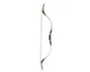 Ren handgjord jakt longbow bågskytte recurve båge vit orm-skin 30-70lbs med strängmattor vänster höger hand