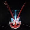 Light Rain Butterfly Fibre Mask Kolorowa maskarada Party Princess Flash Flash Half Face Mask Rave Toy