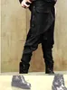 Цельно-мужские узкие брюки с низкой посадкой руслана коршунова шаровары мужские промежностные брюки большие мешковатые джинсы обтягивающие брюки мужские cas218K