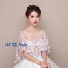 Fairy Bridal Boleros Pearl Pink Flowers Мягкая слоновая слоновая слоновая кость свадебные аксессуары Бримальные обертывания Дешевые Бесплатная доставка