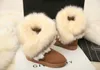 NOUVEAU style fourrure de renard chaud femmes bottes de neige automne hiver bottes compensées taille 36-40