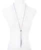 New Lastest Design Fashion Wholesale Costome Women's Jewelry Long Chain Rhinestone Pendant Necklace Gold Silver Pink
