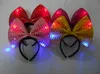 Sequins LED headband Light Up party hat luminous Flashing Blinking Party Favors Christmas Halloween club stage fancy dress props