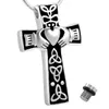 IJD8025 Weltfriedenskreuz-Halskette mit Anhänger aus Edelstahl für Feuerbestattung, Herz-Gedenk-Halskette für Asche, Andenken, Urne, Halskette274x
