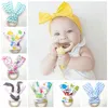 50PCS Spädbarn Baby Teethers Teething Ring Tänder Tyg och Trä Tand Training Crinkle Material Sensory Toy Natural Teether Ye001