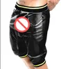 Sexiga shorts för män netto rena byxor mode mens harem capri sport atletisk se genom baggy gym jogger shorts byxor255j
