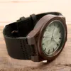 Bobo Bird B14 Vintage Träklockor Fasgion Style Armswatch för män Green Dial Face kommer att vara gåva för vänner309k