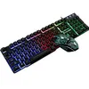 New Brand USB Wired Optical Keyboard Slim Gaming Keyboard and Mouse Kit Backlights Keyboard 2400DPI Mice Illuminated Gamers and Pad 3 Pieces
