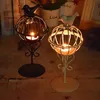 Laterne Eisen Kerzenhalter Kerzenhalter Vogelkäfig Form Kerzenständer Hochzeit Abendessen Tisch Ornamente