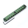 Olivgrön anodiserad 5,7,9,11,13 spår Picatinny/Weaver Railsektioner för Key Mod Handguards System Aluminium Fri frakt