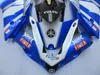 Injektionsgjutning Gratis Anpassa Fairing Kit för Yamaha YZF R1 07 08 Blue White Black Fairings Set YZFR1 2007 2008 OT14