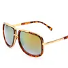 Wholesale-Fashion Mens Sunglasses Flat Top Lens Sun Glasses For Men Square Gold Male Sunglass Driving Big Metal Man