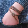 Letter Multilayer Genuine Leather Wrap Bracelet Bangel Cuff Wristband Be Dream Love Peace Wish Inspirational fashion Jewlery for women men will and sandy