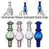 2018 Universal Colored Glass Bubble Carb Cap Round Ball Dome För Glas Vattenrör, DAB Oil Rigs, Quartz Termiska Banger Nails