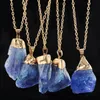 Colar de pedra natural colares irregulares pingentes de cristal natural com jóias de moda em cadeia