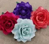 DIY Artificial Rose Flower Head Silk Blomma för bröllop Corsage Flip-Flops Headdress Bouquet Tillbehör 11.5cm G628