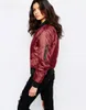 Wholesale- Women Bomber Jacket 2022 Ladies Short Coat Jackets Female Clothes Red Black Army Green Cotton Poly Mixed Thin S-XL