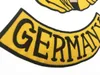 Conjunto de 7 peças GHOSTRIDER'S GERMANY bordado com ferro de passar costurado nas costas remendo motociclista remendo para jaqueta colete remendo 245d