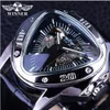 Reloj de pulsera de lujo para hombre de la mejor marca WINNER, reloj deportivo militar para hombre, relojes mecánicos automáticos, reloj esqueleto de acero para hombre