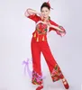 Venda por atacado, frete grátis Ano Novo Vermelho Disconto Cheater Mulheres Senhoras Chinês Nacional Chinês Tradicional Trajes de Dança Chinesa Tradicional