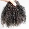 African American Clip In Human Hair Extensions Afro Kinky Clip In 8st 100g Naturlig Black Clip In Curly Hair Extensions