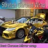 Best Quality Stretchable Gold Chrome Mirror Vinyl Wrap Film for Car Styling foil air Bubble Free Size:1.52*20M/Roll(5ft x 65ft)