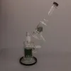 Nieuwe verbazingwekkende functie recycler booreilanden bong glazen waterpijp bongs rookpijp met 2 percs kom 18,8 mm mannelijk gewricht (GB-290).