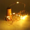 10 20 led diy luz cortiça rolha de garrafa de vinho de cobre fio de fada tira de metal ao ar livre férias festa de natal decoração