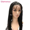 흑인 여성을위한 매력적인 인간의 머리 가발 Peruvian Straight Lace Front 가발 아기 머리 10inch 30 인치