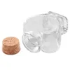 Wholesale- 1pc Mini Clear Cork Stopper Heart Glass Bottles Jewelry  Display Vials Jars Containers Small Wishing Bottles EJ120528