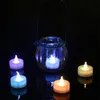 Tea ljus 3,5 * 4,5 cm Led Tealight Flameless Light Färgglada Gul Batteri Operated Bröllopsfödelsedagsfest Juldekoration