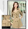 Women's trench coat in autumn and winter long double-breasted coat fashion lady cultivate one's morality spring and autumn