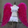 EMS free shipping Model T stage show Fashion accessories rose red angel wings large fairy feather wings pure handmade