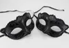 Masques de Venise noirs Masque de fête de mascarade Cadeau de Noël Costume d'homme de Mardi Gras Dentelle sexy Fringed Gilter Femme Masque de danse G563340u