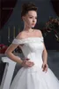 2017 New Ball Gown Wedding Dresses with Satin Organza Appliques Beaded Flowers Cheap Plus Size Bridal Gowns BM53