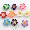 Kleurrijke keramische klei porselein plumeria bloem losse kralen 15mm 150pcs / lot mode-sieraden L3000