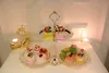 Wedding Metal Silver Bakery 2 Layer Dessert Fruit Tray Wedding Event Dessert Decoration