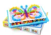 아기 장난감 크리 에이 티브 다채로운 모자이크 버섯 네일 땡 어린이 학습 장난감 삽입 비즈 퍼즐 교육 완구 어린이 YH703