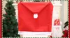 50st Santa Claus Cap Chace Cover Christmas Dinner Table Party Red Hat Chair Back Cover Xmas Dekoration