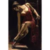 Peintures de Portrait de danseuse de Flamenco sur la chaise, toile espagnole, peinture à l'huile de femme peinte à la main pour bureau, 300 m