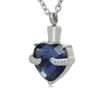 Lelie Urn Kettingen Diamant Crematie Sieraden Hart Gedenkteken Aandenken As Houder Hanger met cadeauzakje Vijf Colors210l