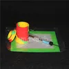 مجموعة واحدة من مجموعة أدوات شمع السيليكون مع وسادات من السيليكون 26 مللي حاوية برميل برميل أداة dabber لبرطمانات الأعشاب الجافة