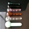 Três panelas de ostras acessórios de bongos de vidro, tubos de fumantes de vidro coloridos mini-coloras de várias coloridas Melhor colher glas